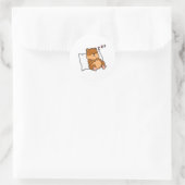 Hamster met Pillow Ronde Sticker (Tas)