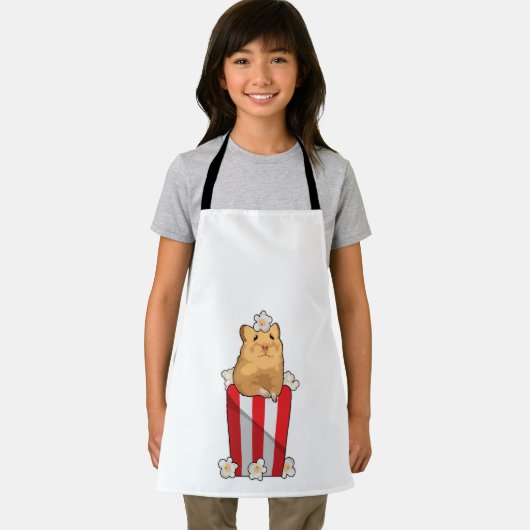 Hamster met Popcorn Schort (Insitu)