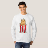Hamster met Popcorn T-shirt (Voorkant volledig)