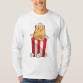 Hamster met Popcorn T-shirt (Voorkant)