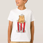 Hamster met Popcorn T-shirt (Voorkant)