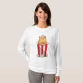 Hamster met Popcorn T-shirt (Voorkant volledig)