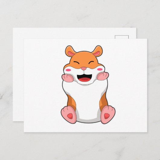 Hamster met rode Cheeks Briefkaart (Voorkant / Achterkant)
