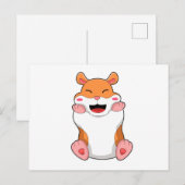 Hamster met rode wangen briefkaart (Voorkant / Achterkant)