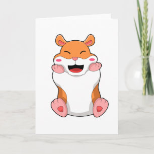 Hamster met rode wangen kaart