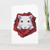 Hamster met roos kaart (Voorkant)