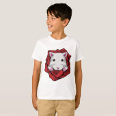 Hamster met Roos T-shirt (Voorkant volledig)