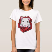Hamster met Roos T-shirt (Voorkant)