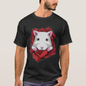 Hamster met Roos T-shirt (Voorkant)