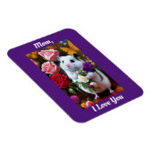 Hamster met Rozen Moederdag Magnet Magneet (Rechterzijde)