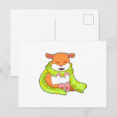 Hamster met sjaal briefkaart (Voorkant / Achterkant)
