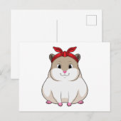 Hamster met sjaal briefkaart (Voorkant / Achterkant)