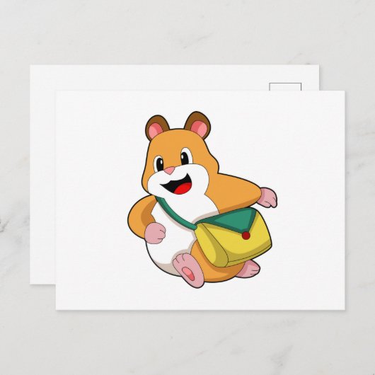 Hamster met Tas.PNG Briefkaart (Voorkant / Achterkant)
