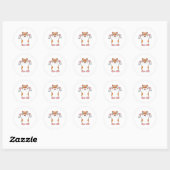 Hamster met Towel Ronde Sticker (Vel)