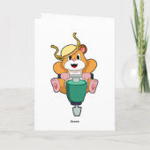 Hamster met trilhamer kaart (Achterkant)