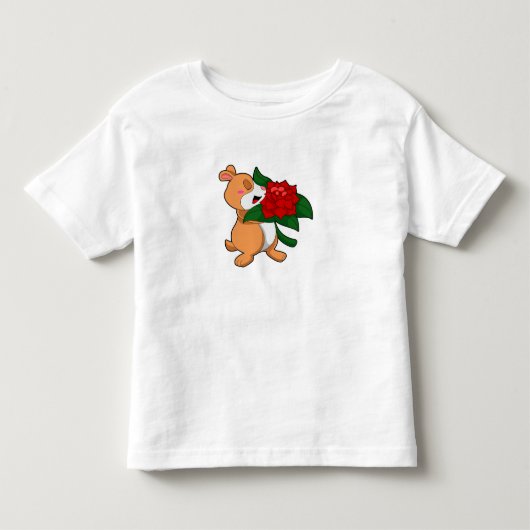 Hamster met Vloeiend Roos Kinder Shirts (Voorkant)