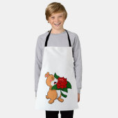Hamster met Vloeiend Roos Schort (Gedragen)