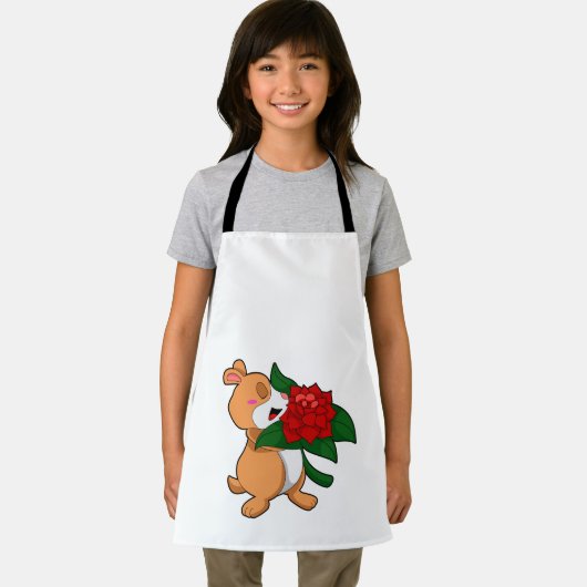 Hamster met Vloeiend Roos Schort (Insitu)