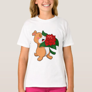 Hamster met Vloeiend Roos T-shirt