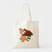 Hamster met Vloeiend Roos Tote Bag (Voorkant)