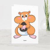 Hamster met Walnoot Kaart (Achterkant)
