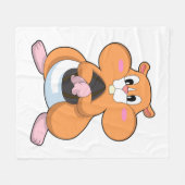 Hamster met Walnut Fleece Deken (Voorkant (Horizontaal))