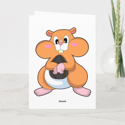 Hamster met Walnut Kaart (Achterkant)