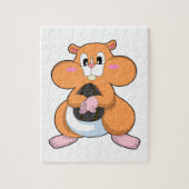 Hamster met Walnut Legpuzzel (Verticaal)