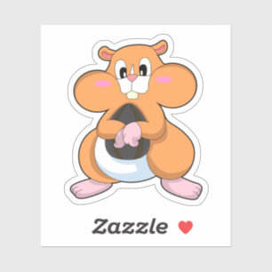 Hamster met Walnut Sticker