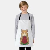 Hamster met Watermeloen Schort (Gedragen)