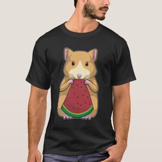 Hamster met Watermeloen T-shirt (Voorkant)