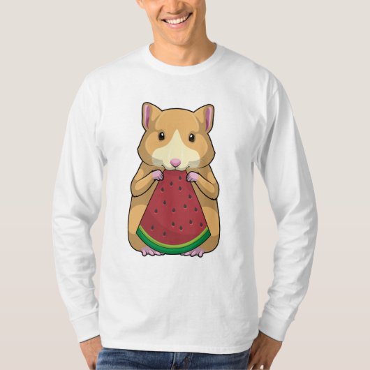 Hamster met Watermeloen T-shirt (Voorkant)