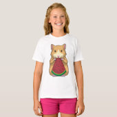 Hamster met Watermeloen T-shirt (Voorkant volledig)