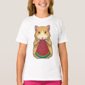Hamster met Watermeloen T-shirt (Voorkant)
