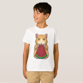 Hamster met Watermeloen T-shirt (Voorkant volledig)