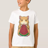 Hamster met Watermeloen T-shirt (Voorkant)