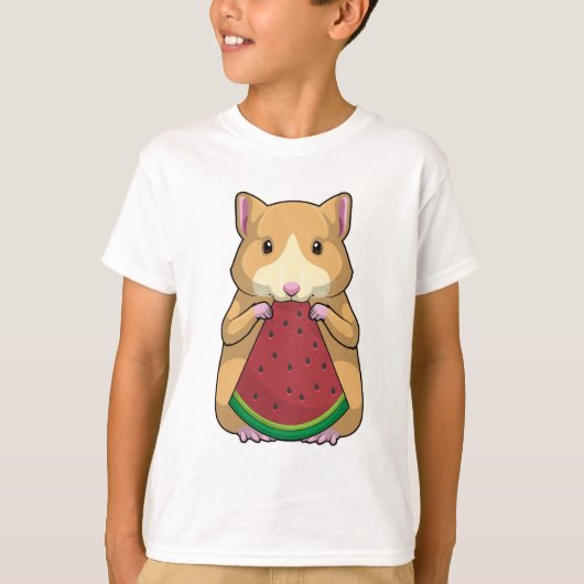 Hamster met Watermeloen T-shirt (Voorkant)