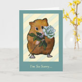 HAMSTER met White Rose, het spijt me zo... Kaart (Gele Bloem)
