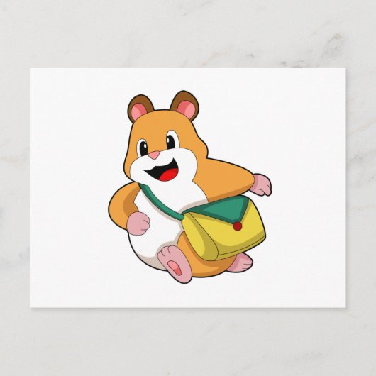 Hamster met Zak.PNG Briefkaart (Voorkant)