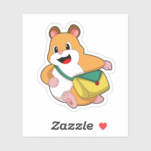 Hamster met Zak.PNG Sticker (Vel)