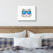 Hamster met zonnebril canvas afdruk (Insitu (Slaapkamer))