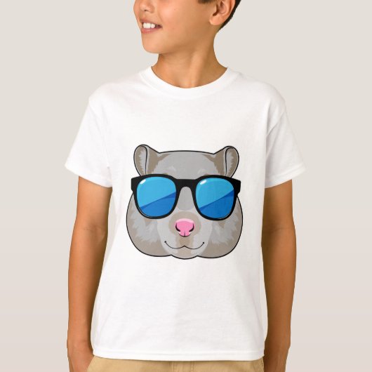 Hamster met zonnebril t-shirt (Voorkant)