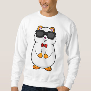 Hamster met zonnebrillen en stropdas met zwoerd trui