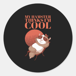 Hamster - Mijn hamster denkt dat ik kool ben Ronde Sticker