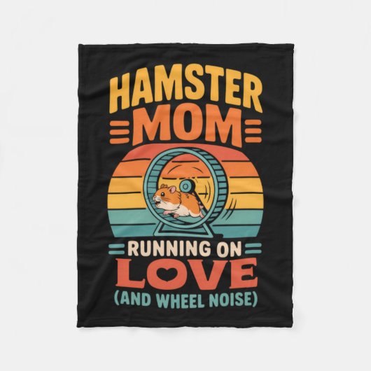 Hamster Moeder Houder Huisdier Hamster Fleece Deken (Voorkant)