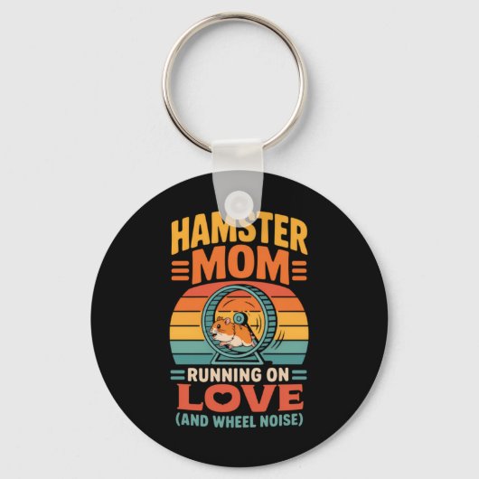 Hamster Moeder Houder Huisdierhamster Sleutelhanger (Voorkant)