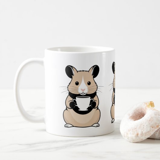 Hamster Mok, Verjaardag, Geschenken Koffiemok (Met donut)