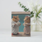 Hamster Morning at the Pool Briefkaart (Staand voorkant)