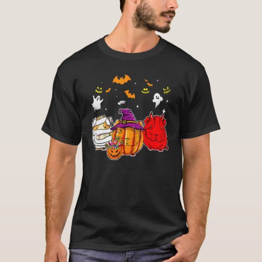 Hamster Mummy Witches Pumpkin Devil Halloween Cost T-shirt (Voorkant)
