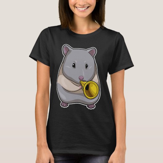 Hamster Musician Trumpet Music T-shirt (Voorkant)